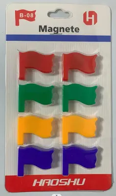 B-08 Red Flag Magnetic Snap 8 pieces
