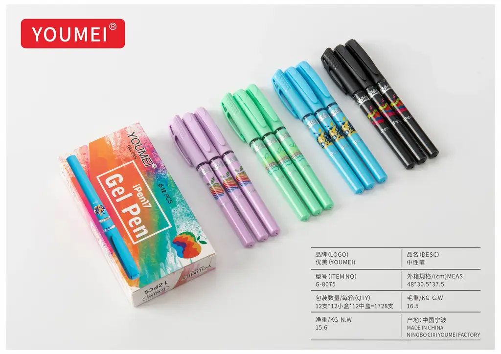 G-8075 Ballpoint Pen in Box / Flower Pattern