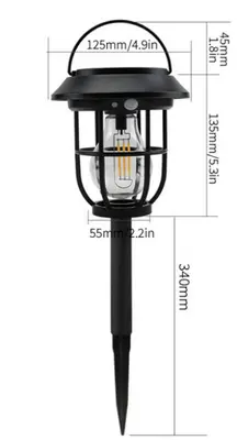 Rechargeable Solar Motion Sensor Charging Function Camping Lantern