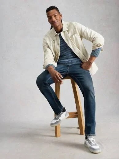 Classic Straight-Cut Denim Jeans