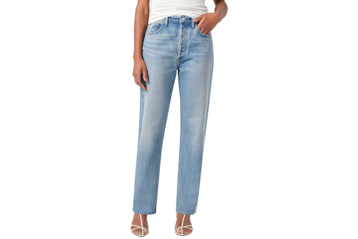 Classic Straight-Cut Denim Jeans