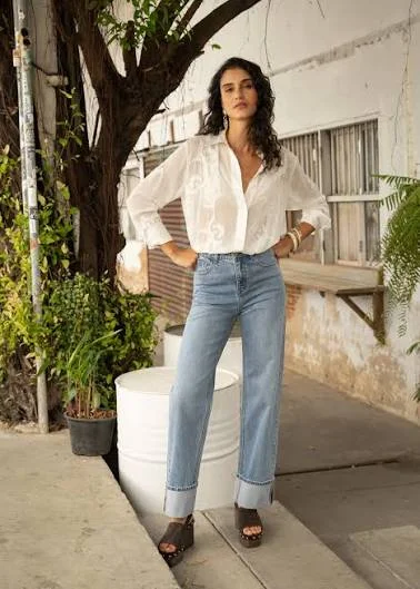 Classic Straight-Cut Denim Jeans